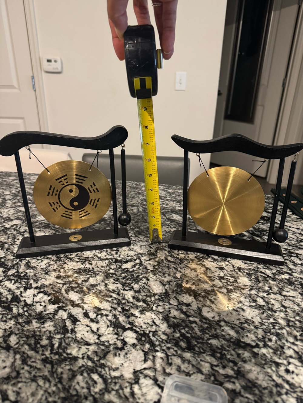 Brass Desktop Gongs - Yin Yang & Plain Designs